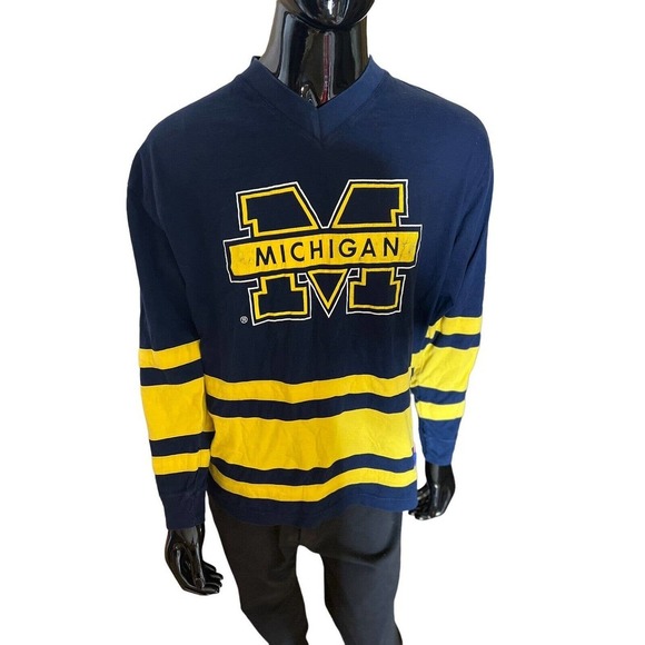 Vintage Team Baja University of Michigan Wolverines Hockey Style T-Shirt Large - Picture 2 of 6